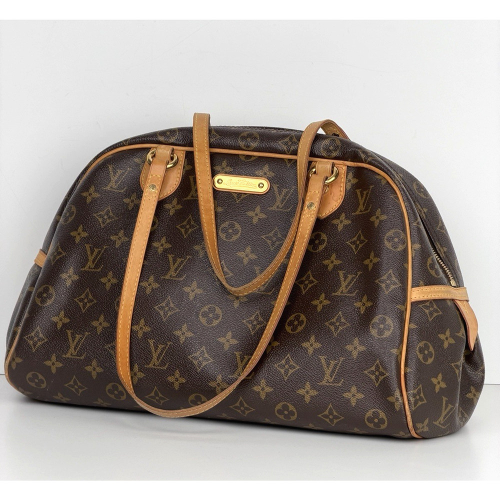 Louis Vuitton Monogram Montorgueil GM Shoulder Bag in Brown Coated Canvas 2012 S